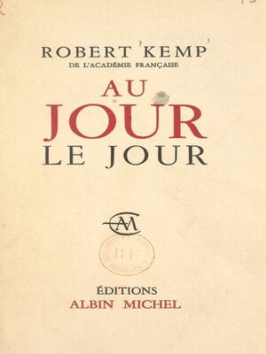 cover image of Au jour le jour